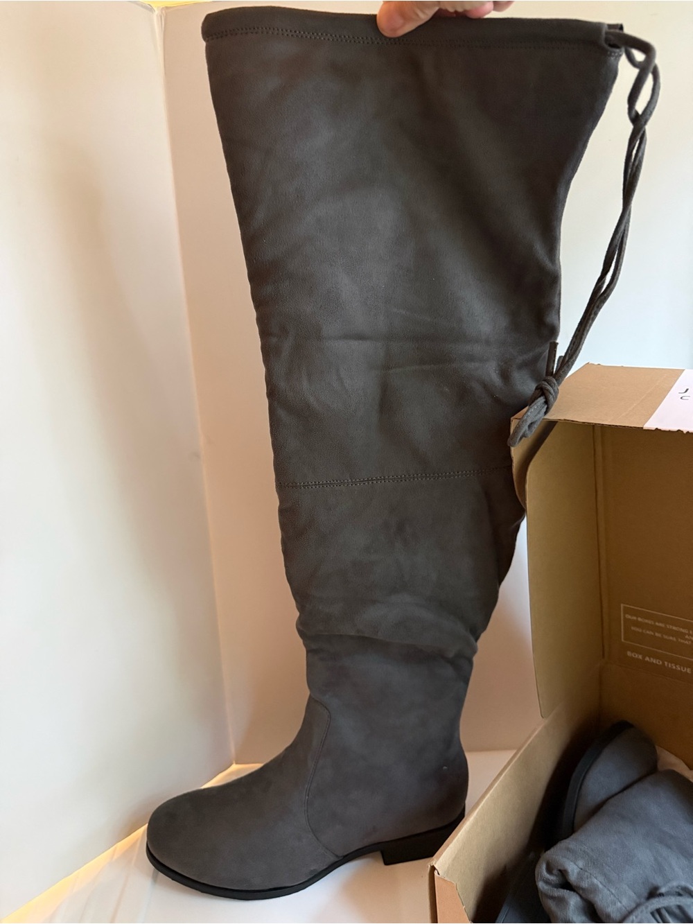 Journee Women's Over-the-Knee Gray Boots NIB